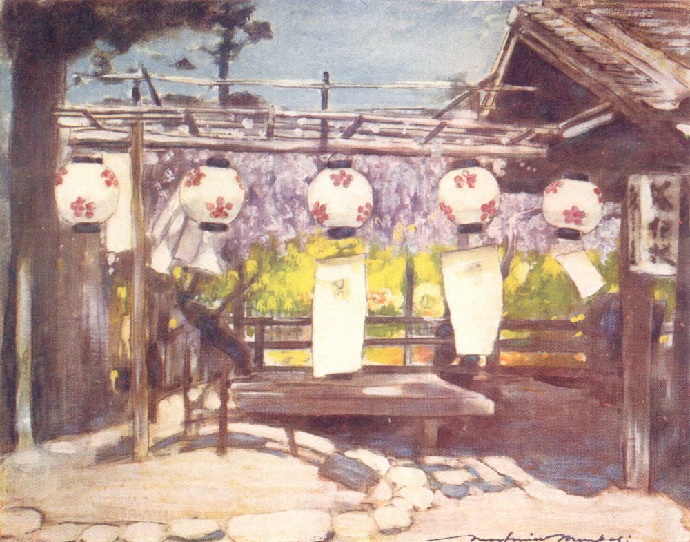 JAPAN. Sun & LanTern 1904 old antique vintage print picture